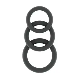 EasyToys Silicone Performance Ring Set 3 Sizes Black & Grey 8714273608468