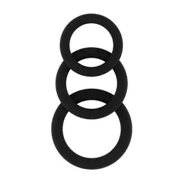 EasyToys Silicone Support Ring Set Black & Grey 3 Sizes Ergonomic Design