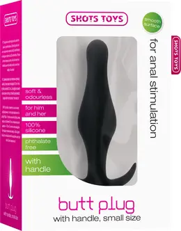 Sinner Gear Anal Plug Small with Ergonomic Handle Black 4.6 Inch