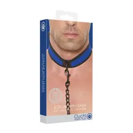 OUCH! Adjustable Neoprene Collar with Detachable Leash Black