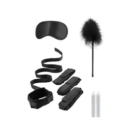 Bed Bindings Restraint System with Adjustable Velvet Cuffs & Accessories