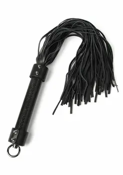 Hidden Desire Genuine Leather Whip 55cm - Premium Black Impact Tool