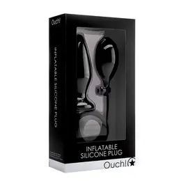 Shots Inflatable Silicone Plug Black Adjustable Size System