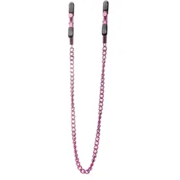 Ouch! Adjustable Stainless Steel Nipple Clamps with Chain - Nickel-Free
