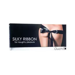 Ouch! Silky Ribbon 167cm - Elegant Restraint Accessory, Black