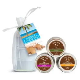 Earthly Body Massage Candle Trio Set 3x57g - Skinny Dip, Guavalava, Dreamsicle