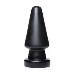 XR Brands Ass Max Large Silicone Plug - Black, Heavy Duty, 3-Inch Width