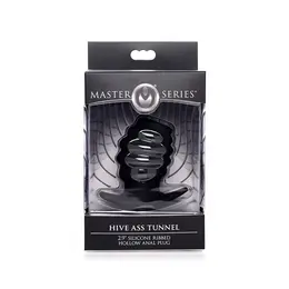 HIVE Small Silicone Tunnel Plug - Ribbed, Hollow, Anatomical Shape