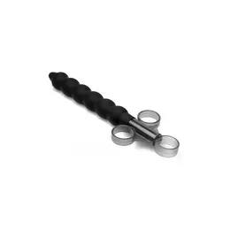 CleanStream XL Silicone Lubricant Applicator with Beaded Shaft, Black