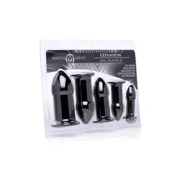 XR Brands Expansion Metal Dilator Set with Hollow Core, Silver