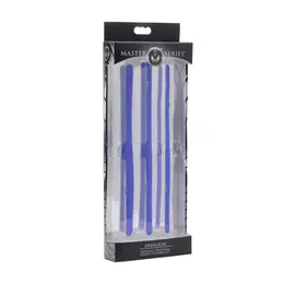 XR Brands Invasion Silicone Urethral Sounding Rod Set, Flexible, 8 pcs