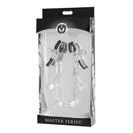XR Brands Adjustable Nipple Clips with Rhinestone Embellishments