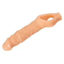XR Brands Really Ample Extension Sleeve Flexible TPR Flesh Color