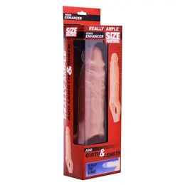 XR Brands Really Ample Extension Sleeve Flexible TPR Flesh Color