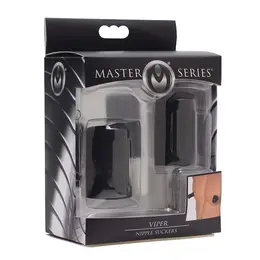 XR Brands Viper Nipple Suction Cups Black TPE 1.5