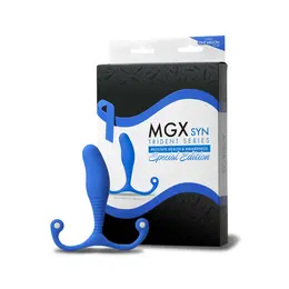Aneros MGX Syn Trident Intimate Wellness Device Blue Ergonomic Design