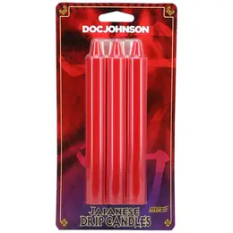 Doc Johnson Japanese Drip Candles Red - 3-Pack Sensation Play Set