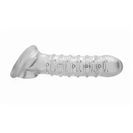 Tom of Finland Textured Extension Sleeve Silicone Black 16cm
