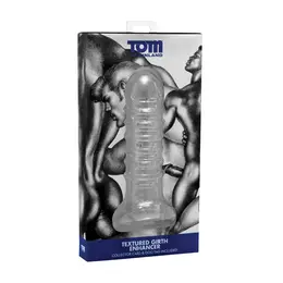 Tom of Finland Textured Extension Sleeve Silicone Black 16cm