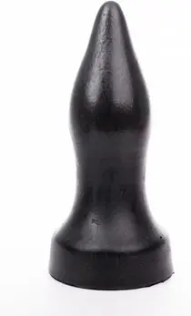 Hung System Patrol Model 23 cm Black Anal Plug with Suction Base
