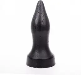 Hung System Patrol Model 23 cm Black Anal Plug with Suction Base