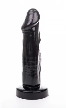 Hung System Uncut 27 cm Black Intimate Machine with Suction Base