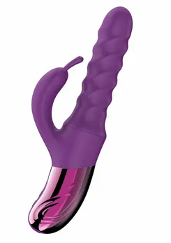 She.E.O Swirl Rabbit Vibrator Thrusting & Rotating, Silicone, Pink