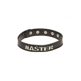 Sportsheets Adjustable Letter Collar Black - Custom Lettering Design