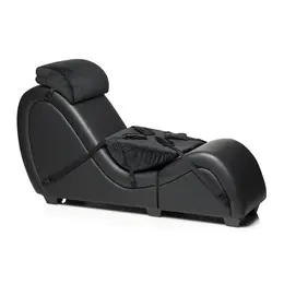 XR Brands Kinky Black Intimate Lounge Chair with Support Pillows
