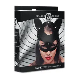 Bad Kitten Leather Cat Mask - Adjustable Genuine Leather Headpiece
