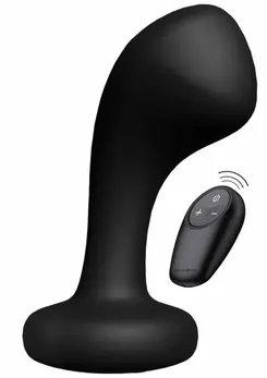 Bullshead Power Anal Plug Remote Control Silicone Black USB-C