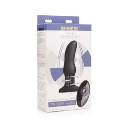XR Brands Model M Curved Rotating Bead Plug with Remote - Black