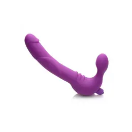 Royal Rider Vibrating Silicone Strapless Intimate System Black