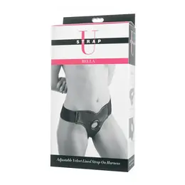Blush Bella Adjustable Velvet Strap-On Harness with Padded Support Panel