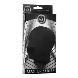 XR Brands Spandex Face Mask Open Mouth Lightweight Black Hood