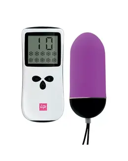 LoversPremium Vibrating Egg Purple - Wireless Remote, 10 Modes, 8cm