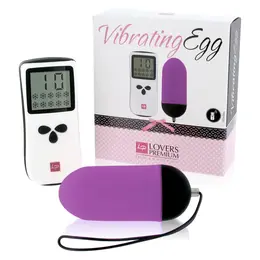 LoversPremium Vibrating Egg Purple - Wireless Remote, 10 Modes, 8cm