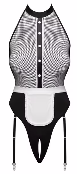CoSTUMES Maid Body S с престилка, черно и бяло, размер S