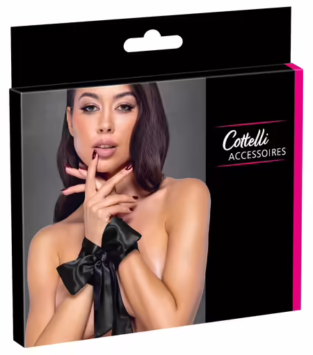 AccessOIRES Свързващ шал черен сатен 150 см