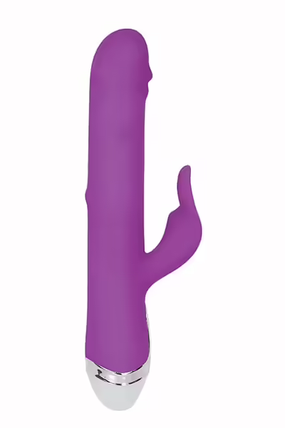 Dancing Pearl Rabbit Purple силиконова интимна машина с движещи се топки, лилав, 23,5 см