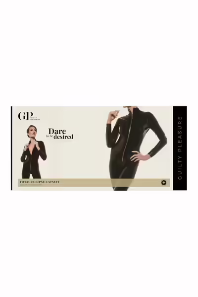 Total Eclipse Catsuit Black S костюм с датска ключалка