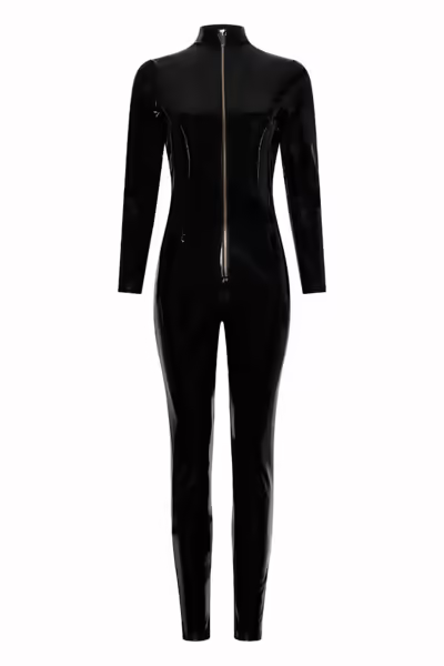 Total Eclipse Catsuit Black S костюм с датска ключалка