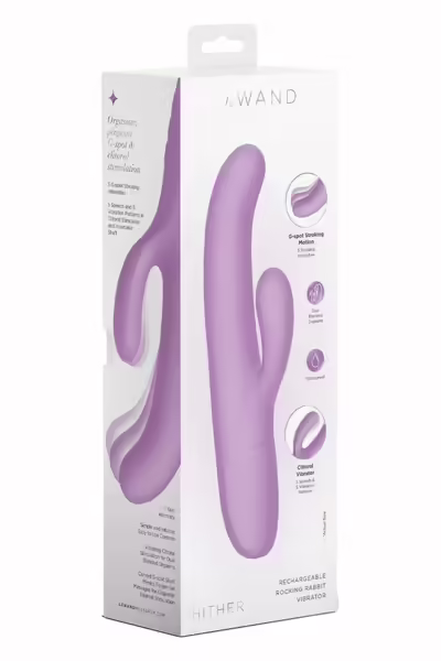Hither Rocking Rabbit Vibrator двойна стимулация, IPX7, лилаво
