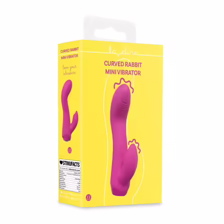 Mini Curved Rabbit Vibrator Pink силиконов двудвигателен масажор