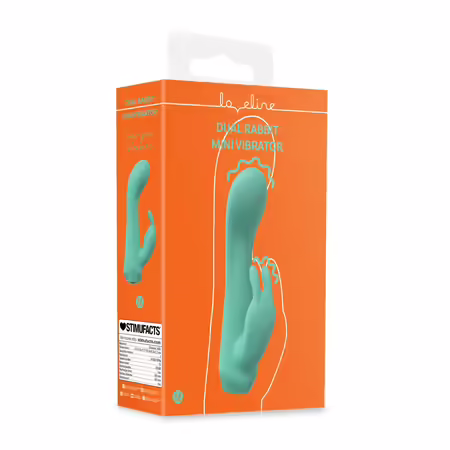 Mini Dual Rabbit Vibrator Green компактен двудвигателен масажор