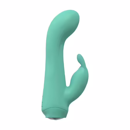 Mini Dual Rabbit Vibrator Green компактен двудвигателен масажор