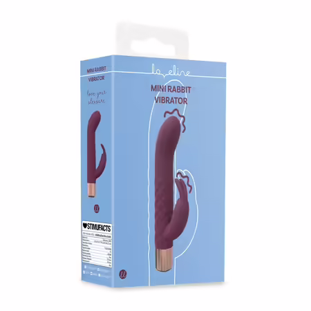 Mini Rabbit Vibrator Burgundy компактен силиконов масажор, водоустойчив