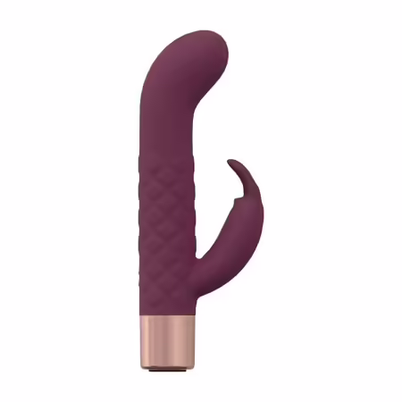 Mini Rabbit Vibrator Burgundy компактен силиконов масажор, водоустойчив
