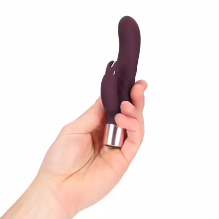 Mini Rabbit Vibrator Burgundy компактен силиконов масажор, водоустойчив