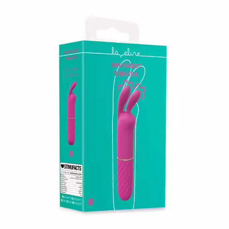 Mini Rabbit Vibrator Pink компактен двузонен масажор, силикон